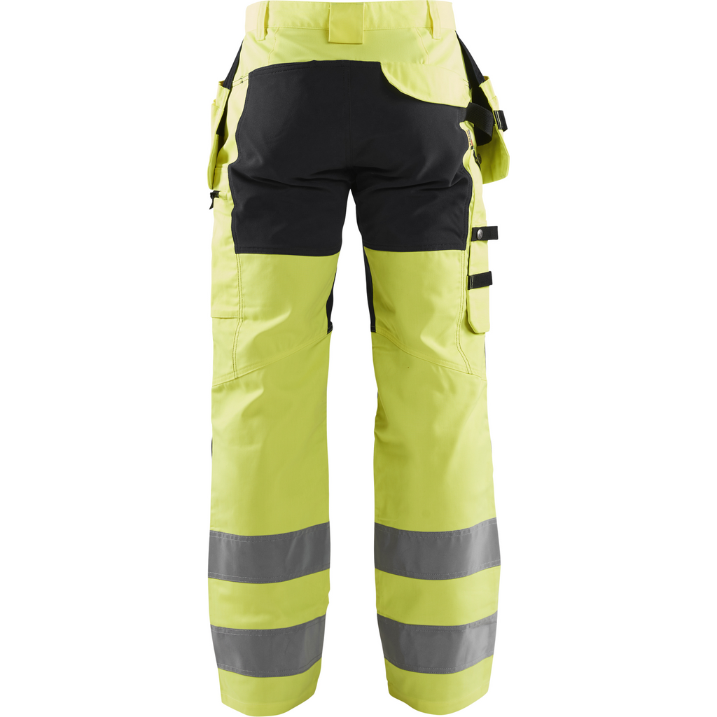 Blaklader High Vis Stretch Work Trousers, Yellow/Black (4)