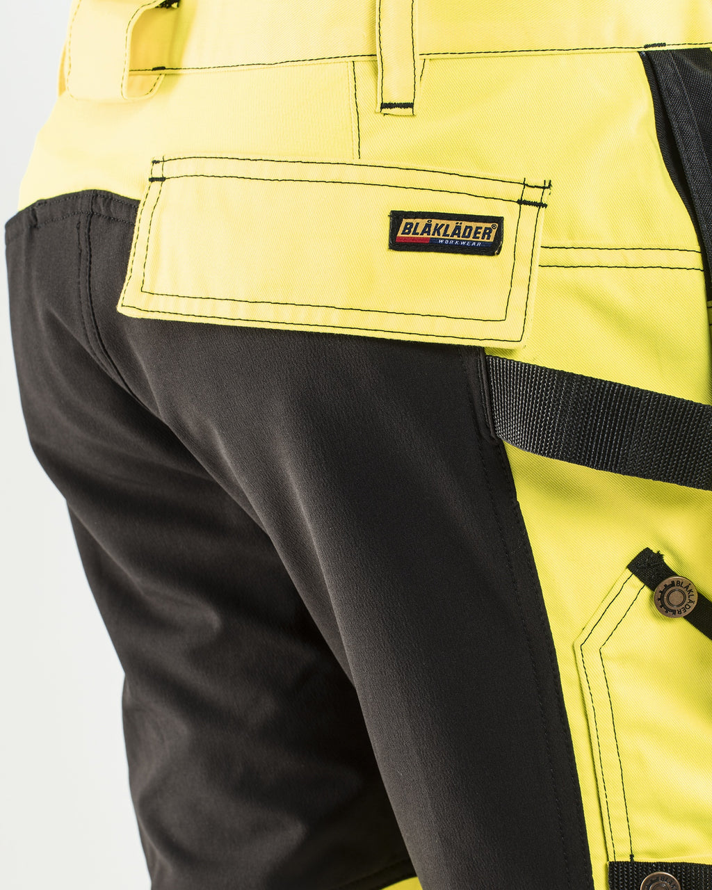 Blaklader High Vis Stretch Work Trousers, Yellow/Black (6)
