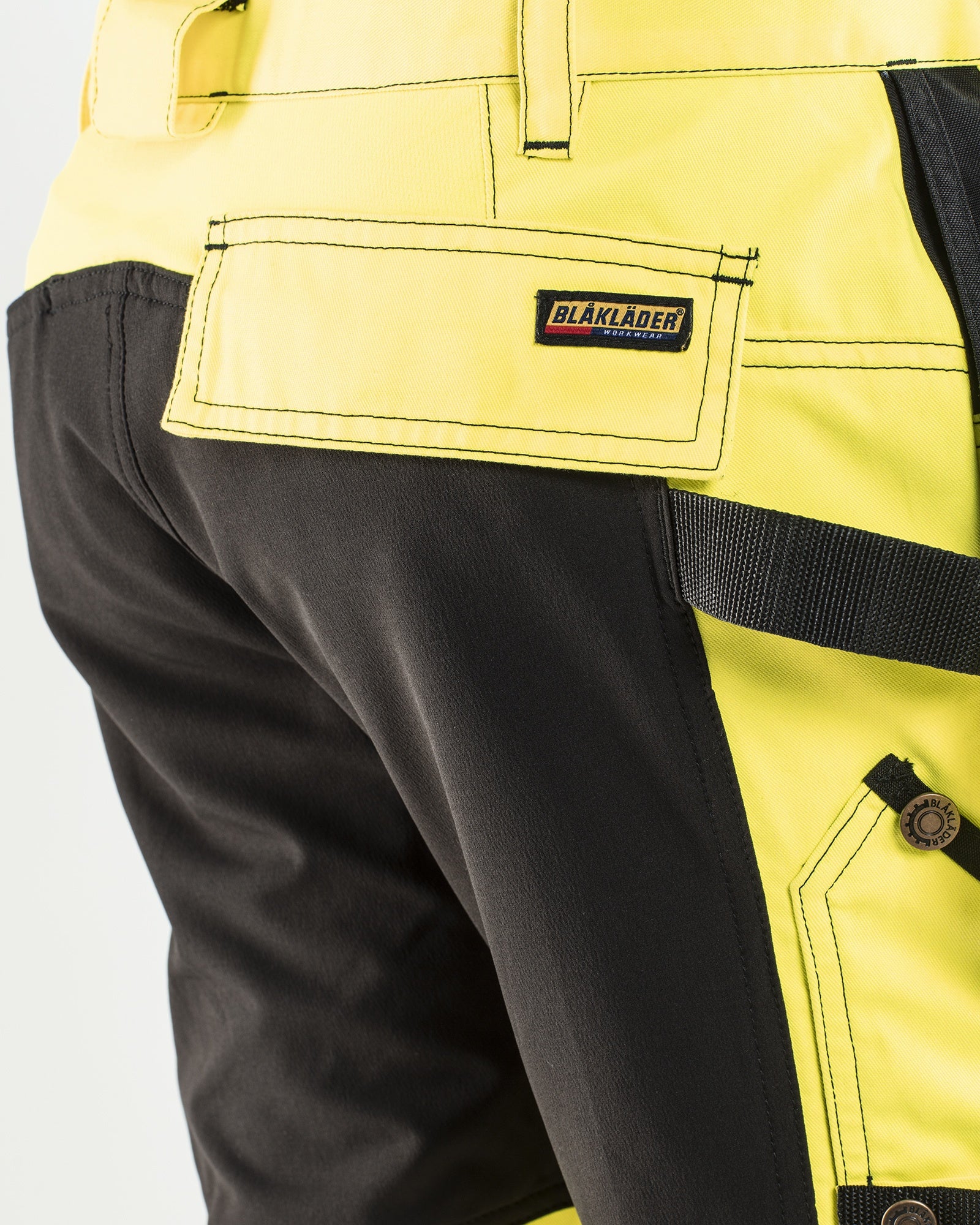 Blaklader High Vis Stretch Work Trousers, Yellow/Black (6)