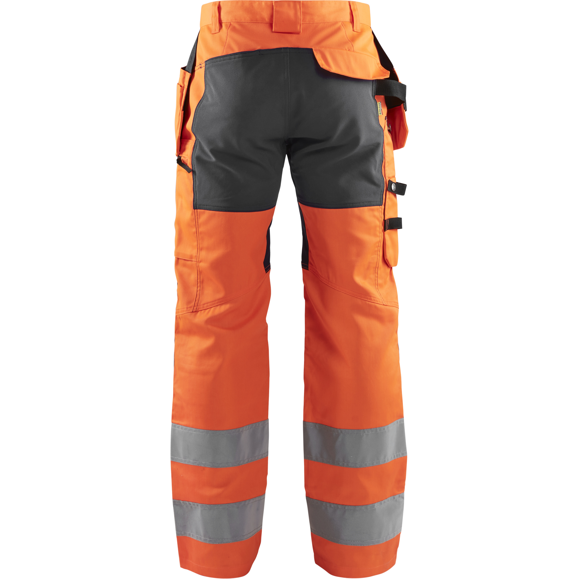 Blaklader High Vis Stretch Work Trousers, Orange/Medium Grey (3)