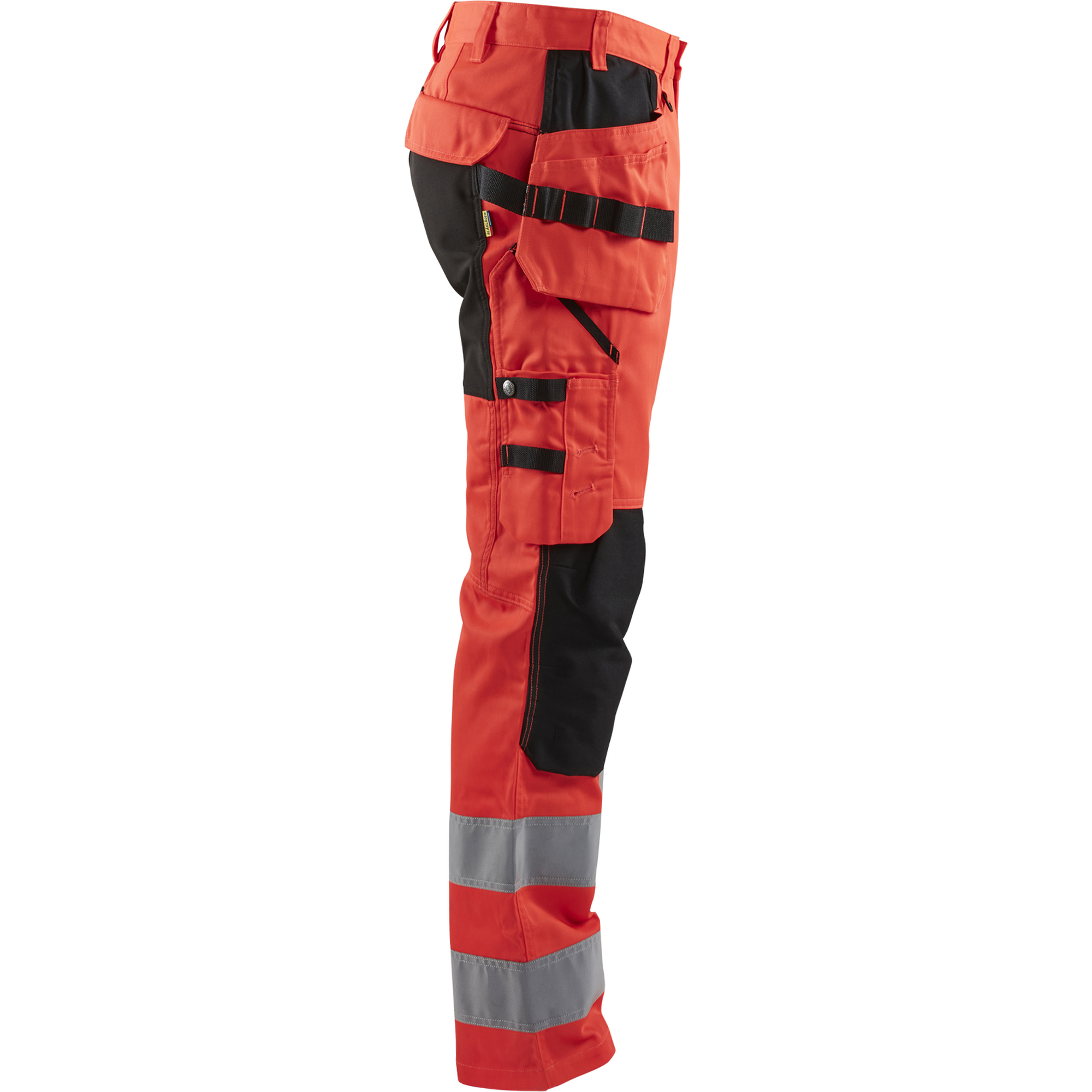 Blaklader High Vis Stretch Work Trousers, Red/Black (2)