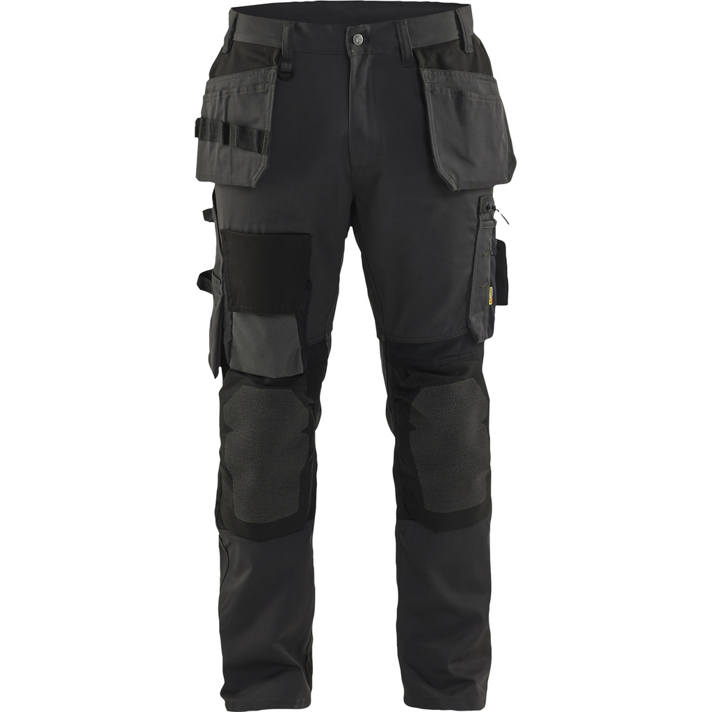 Blaklader Stretch Craftsman Work Trousers, Dark Grey/Black