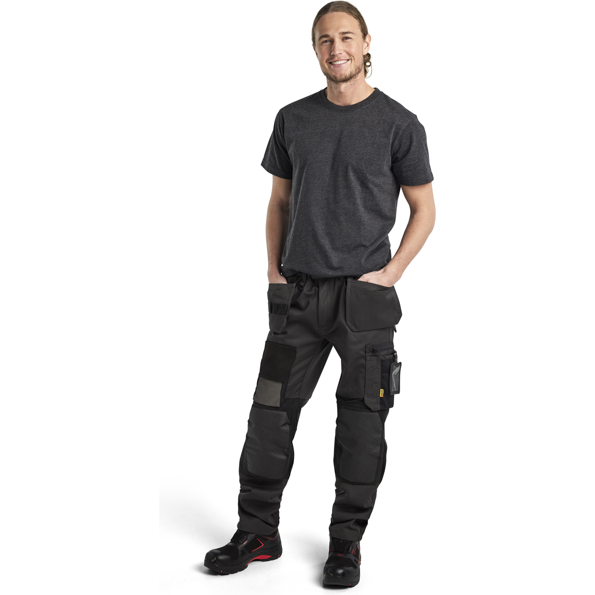 Blaklader Stretch Craftsman Work Trousers, Dark Grey/Black (5)