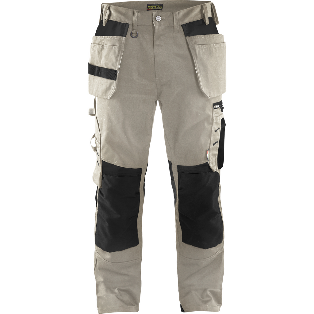 Blaklader Craftsman Work Trousers, Stone Grey/Black