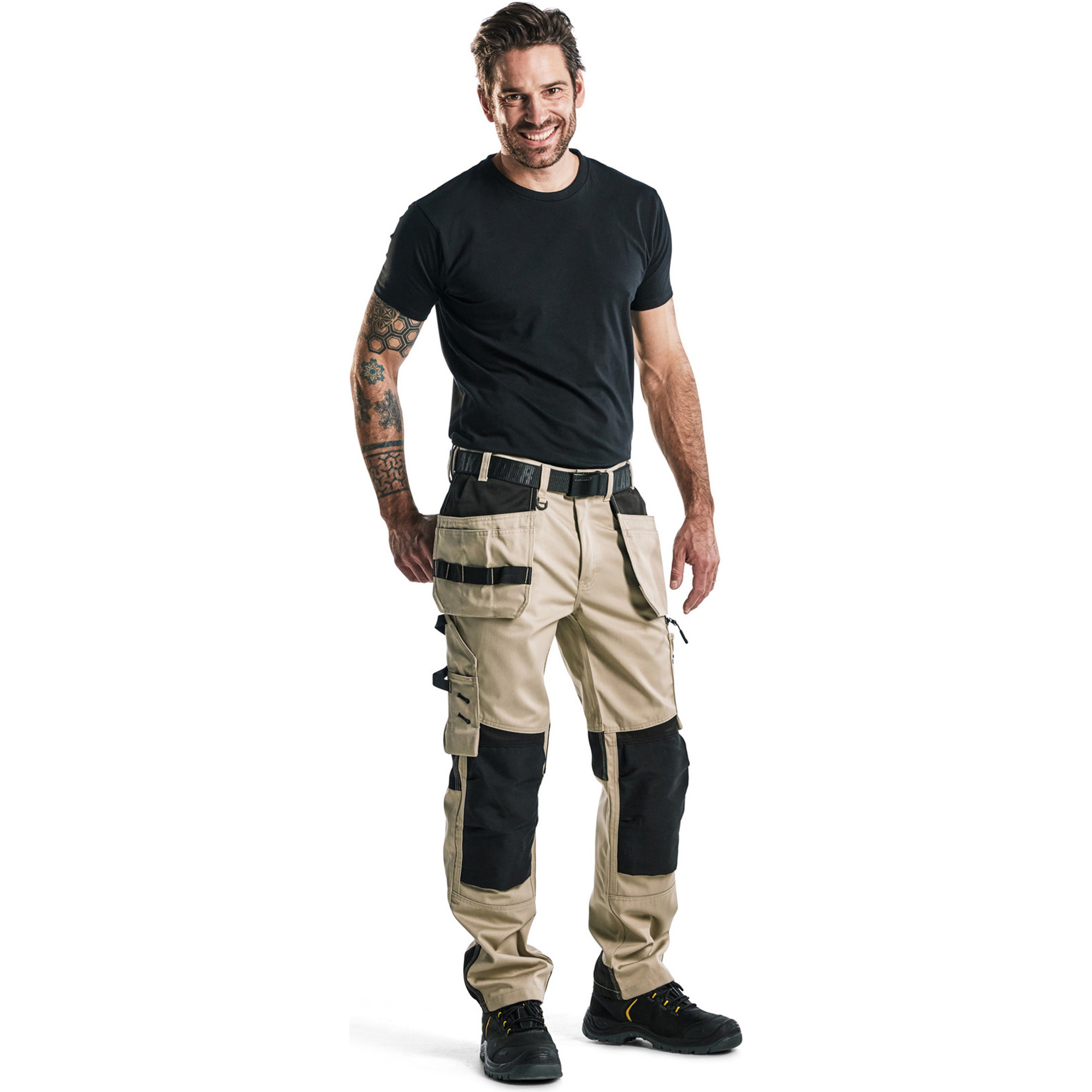 Blaklader Craftsman Work Trousers, Stone Grey/Black (5)