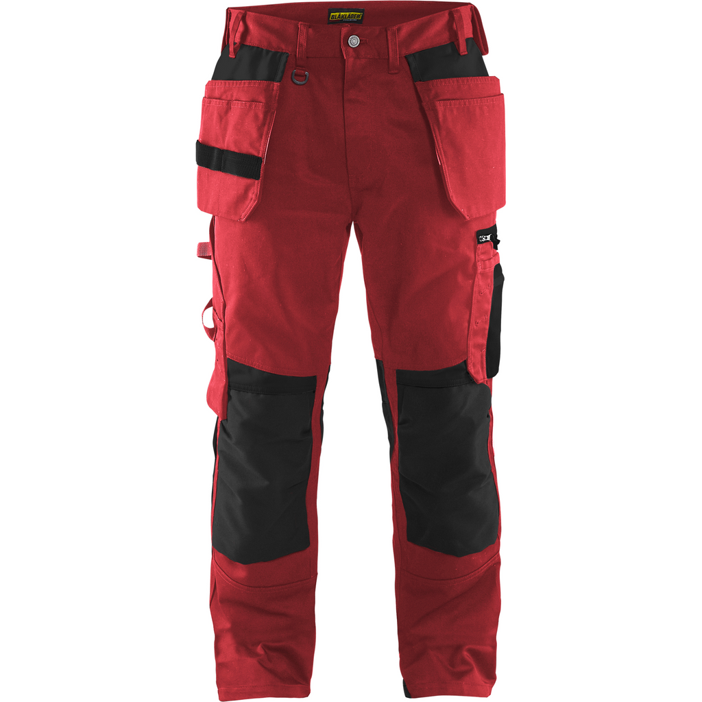 Blaklader Craftsman Work Trousers, Red/Black