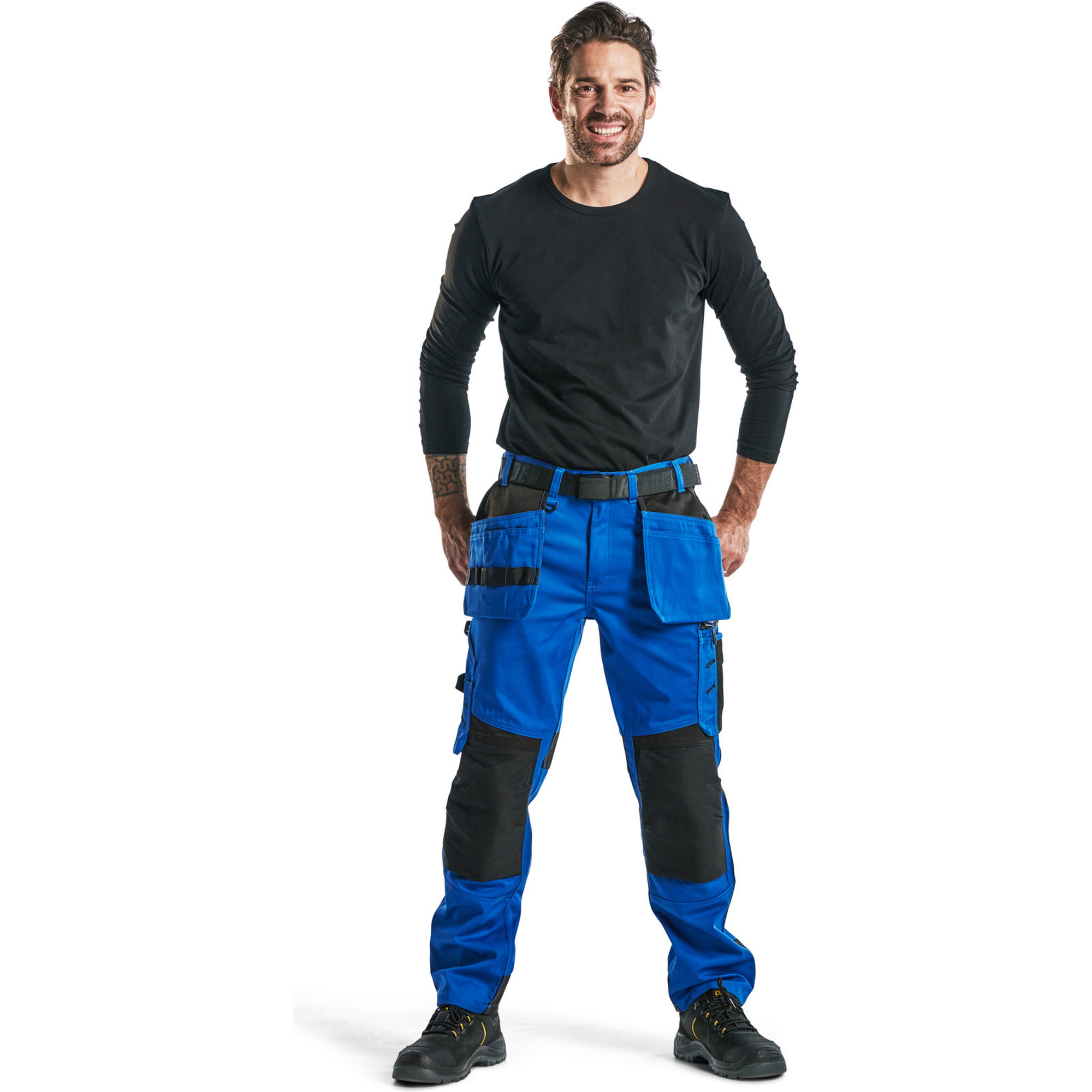 Blaklader Craftsman Work Trousers, Cornflower Blue/Black (5)