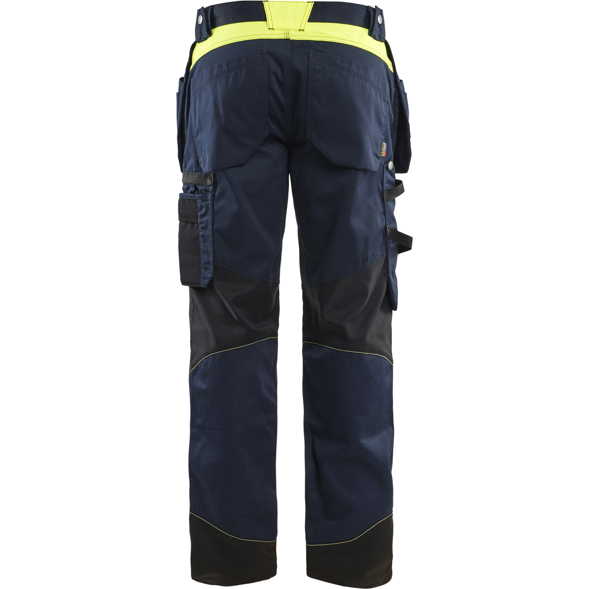 Blaklader Craftsman Work Trousers, Dark Navy/Yellow (4)