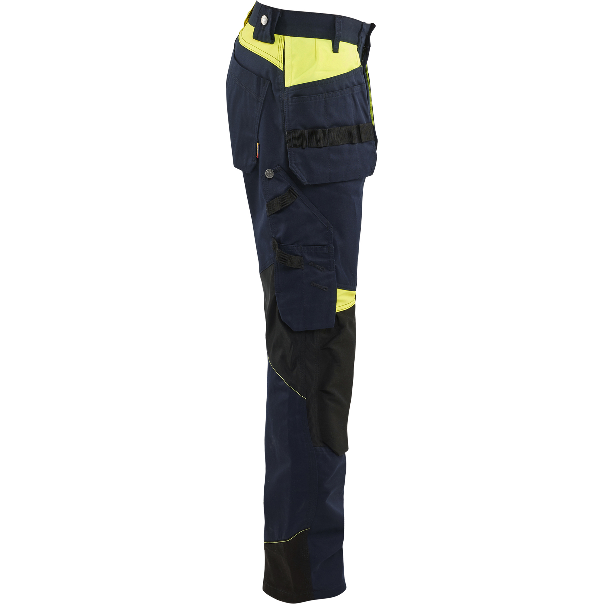 Blaklader Craftsman Work Trousers, Dark Navy/Yellow (2)