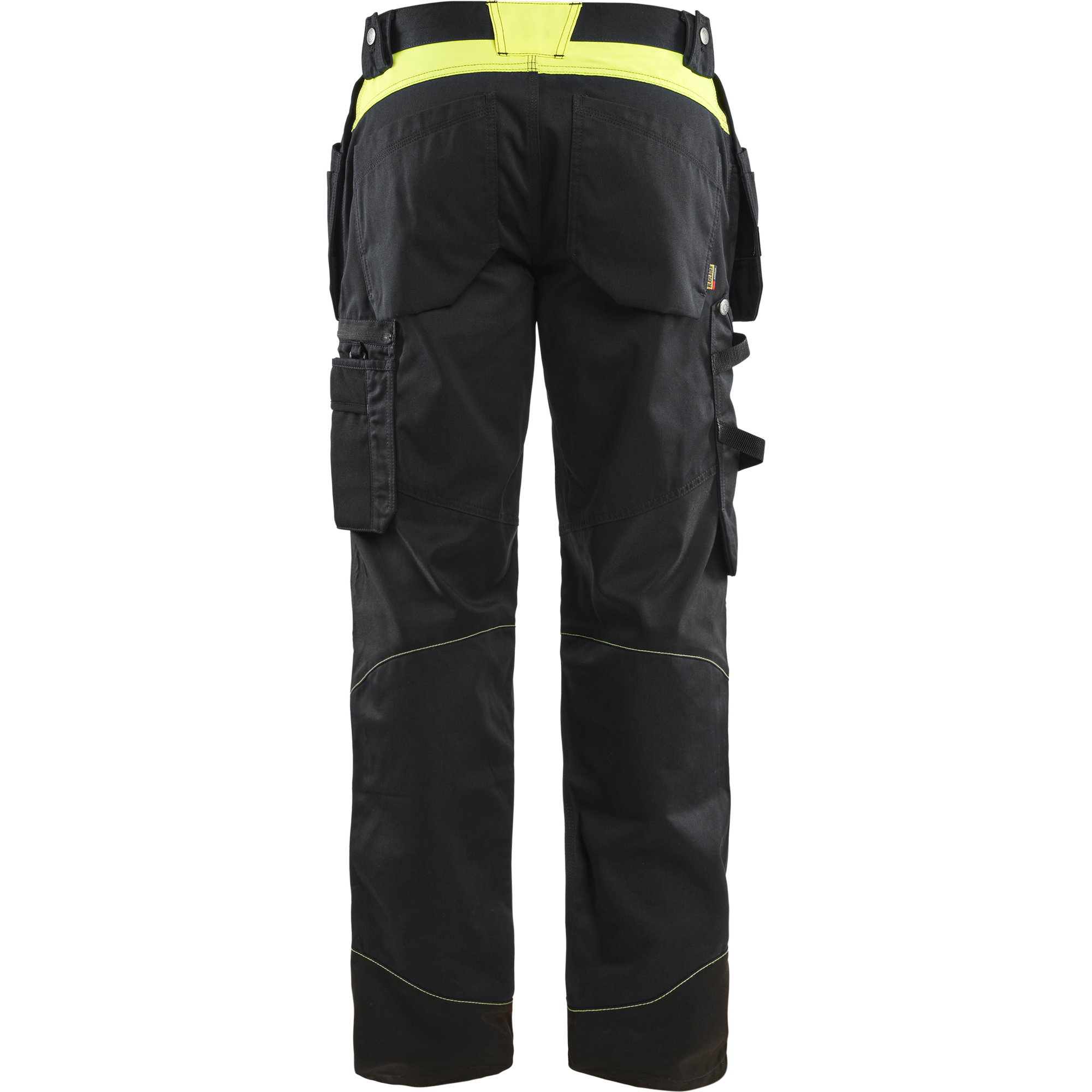 Blaklader Craftsman Work Trousers, Black/Yellow (4)