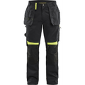 Blaklader Craftsman Work Trousers, Black/Yellow