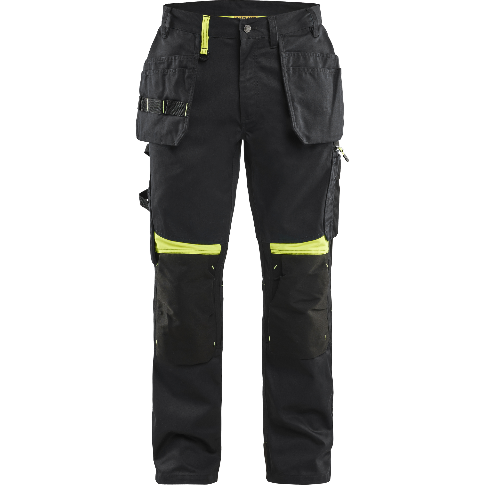 Blaklader Craftsman Work Trousers, Black/Yellow