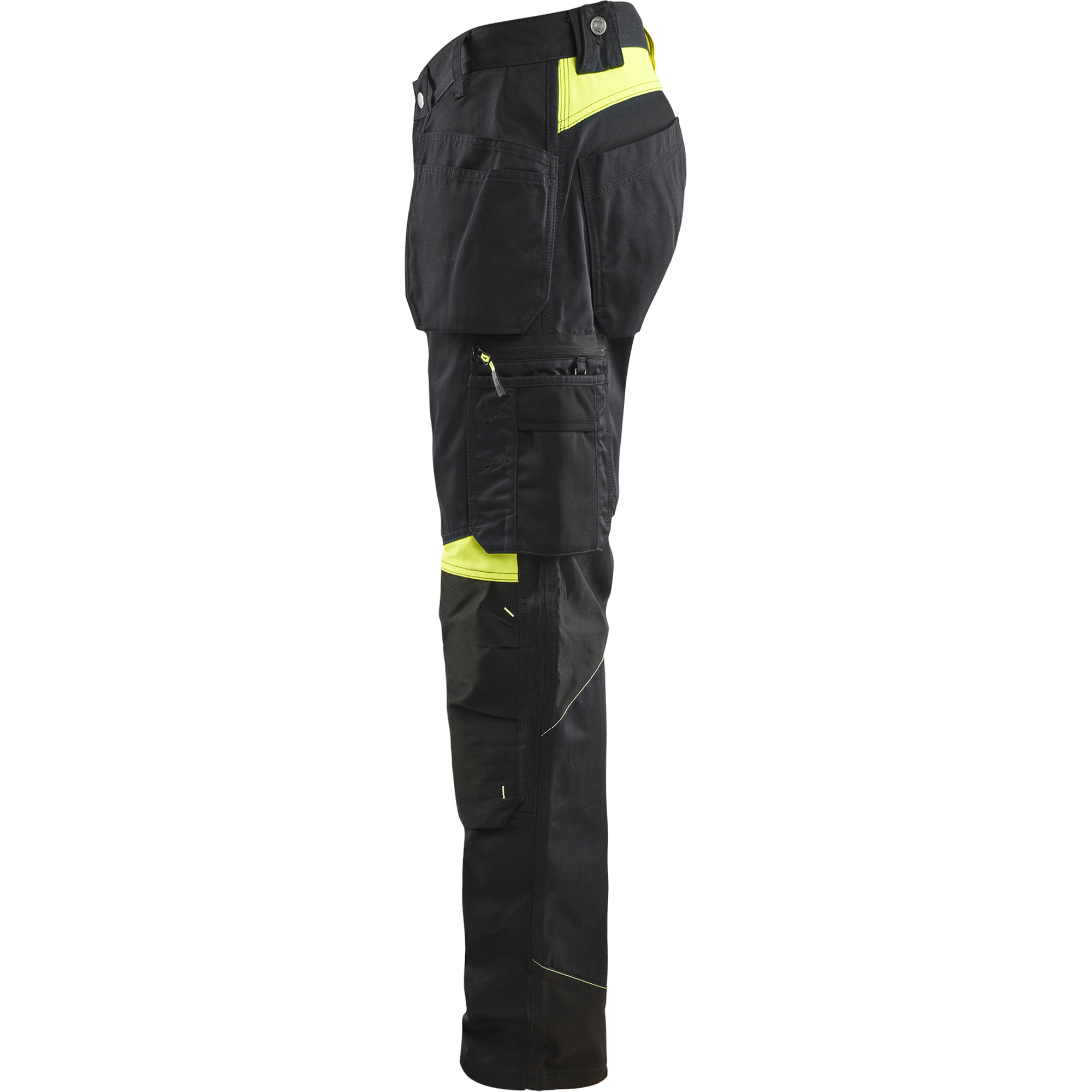Blaklader Craftsman Work Trousers, Black/Yellow (3)