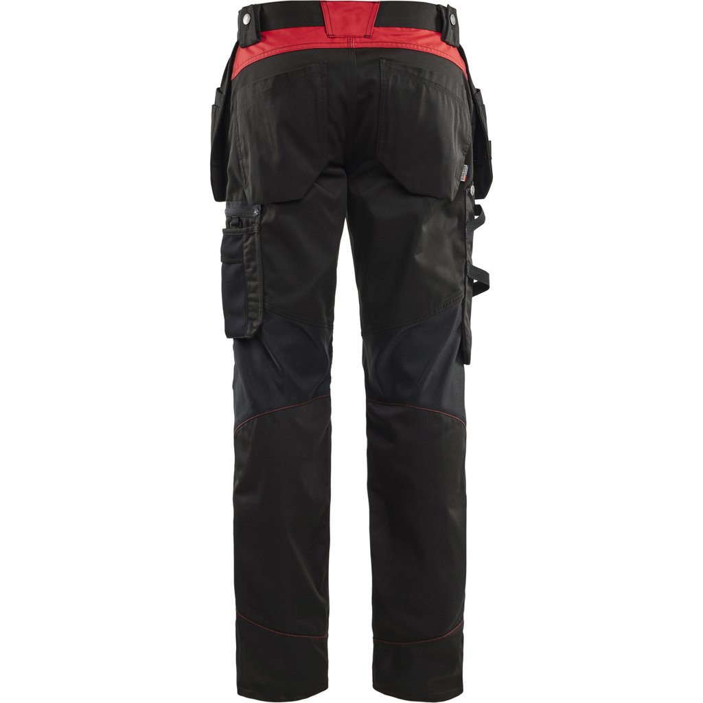 Blaklader Craftsman Work Trousers, Black/Red (4)