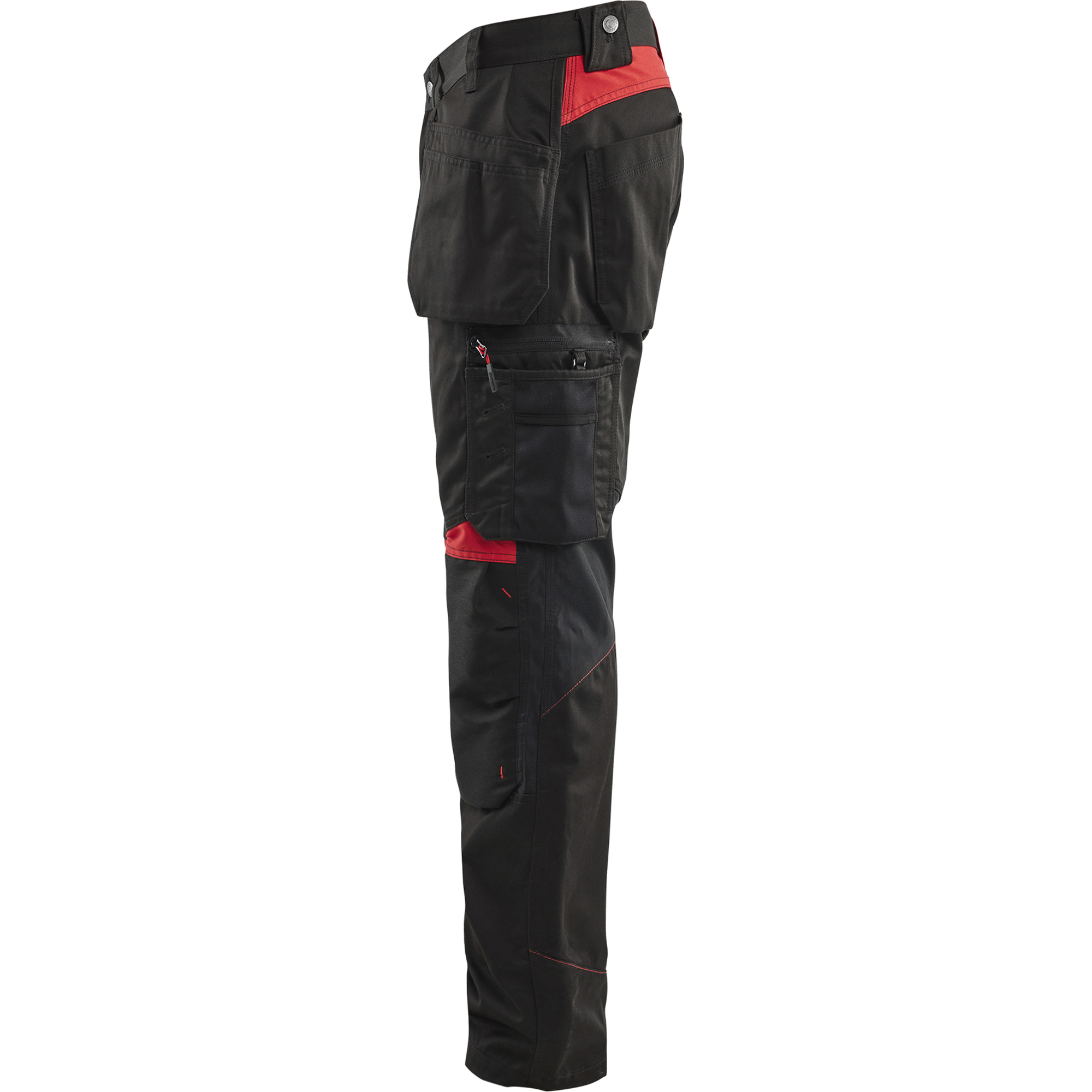Blaklader Craftsman Work Trousers, Black/Red (3)