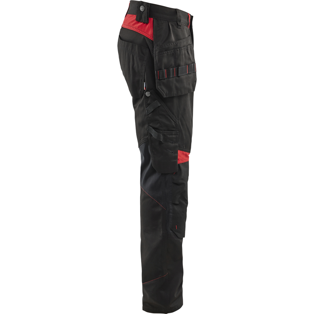 Blaklader Craftsman Work Trousers, Black/Red (2)