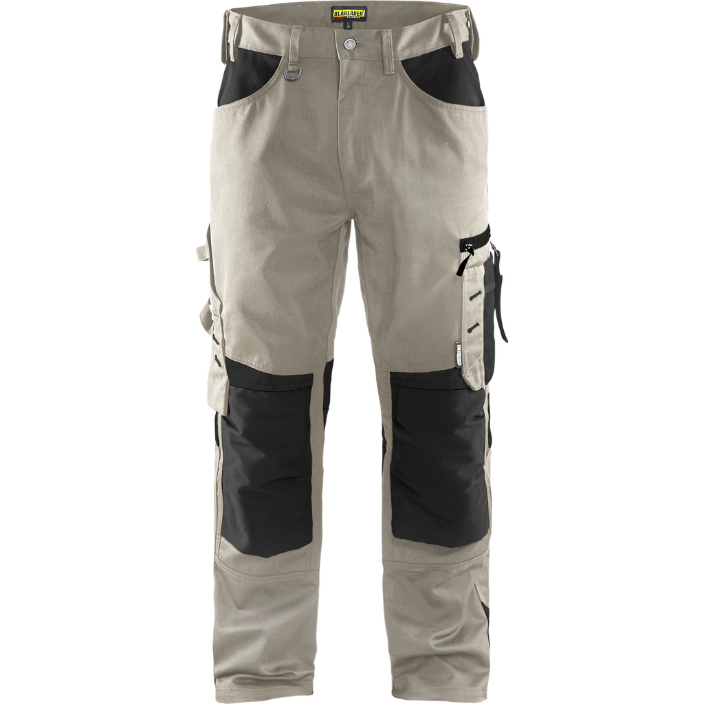 Blaklader Craftsman Work Trousers, Stone Grey/Black