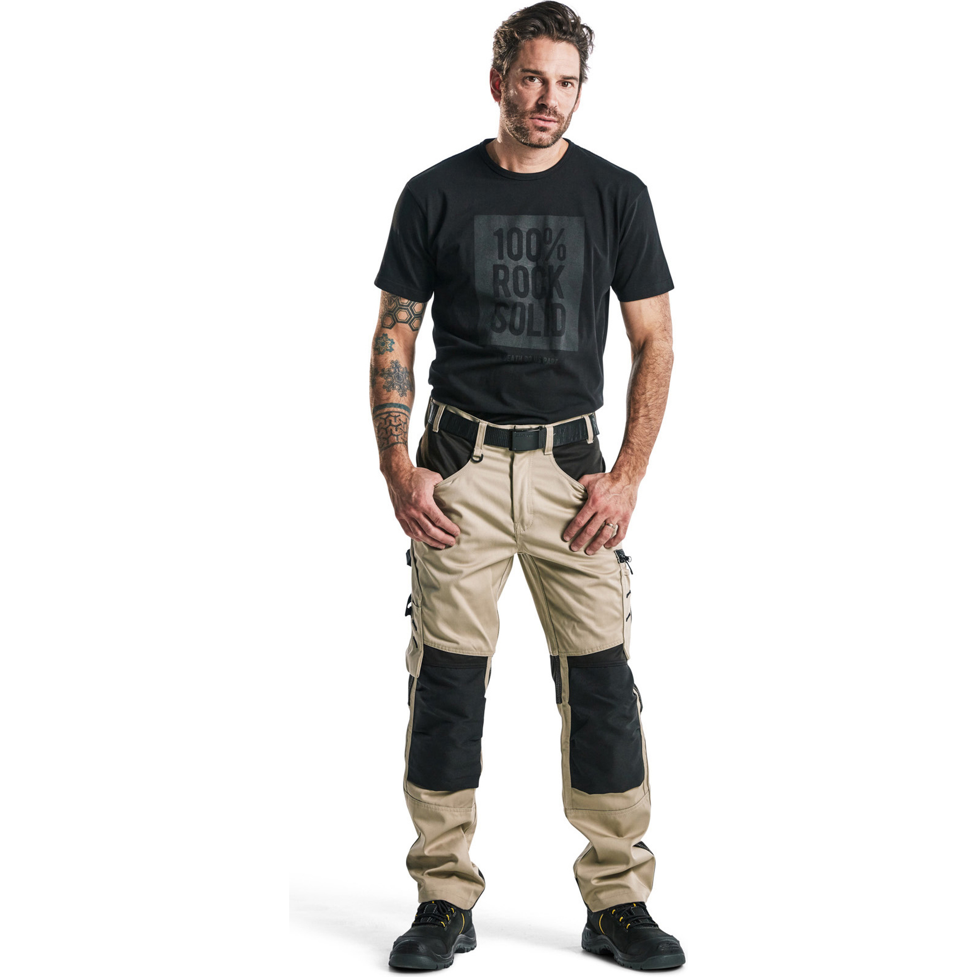 Blaklader Craftsman Work Trousers, Stone Grey/Black (5)