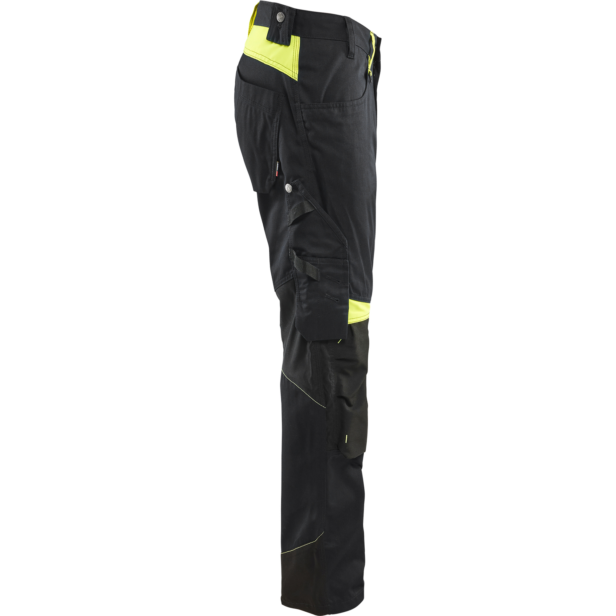 Blaklader Craftsman Work Trousers, Black/Yellow (2)
