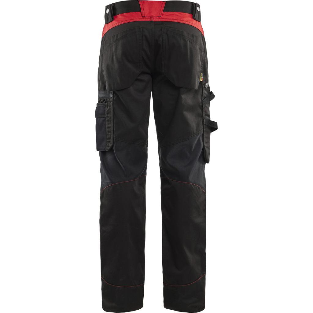 Blaklader Craftsman Work Trousers, Black/Red (4)