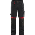 Blaklader Craftsman Work Trousers, Black/Red