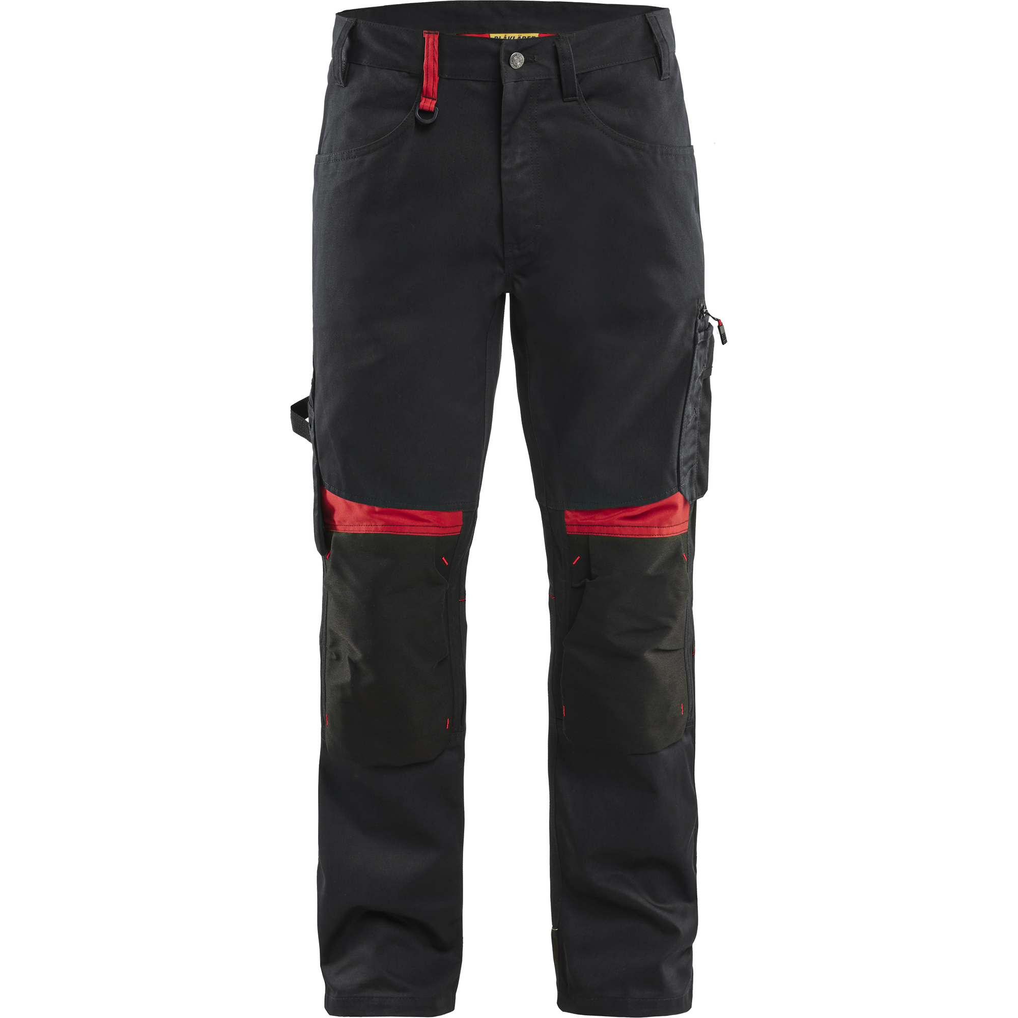 Blaklader Craftsman Work Trousers, Black/Red