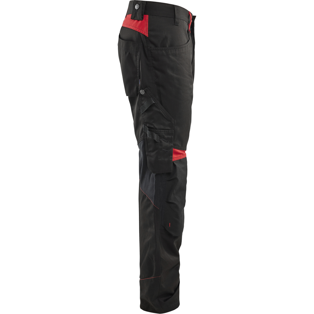 Blaklader Craftsman Work Trousers, Black/Red (2)