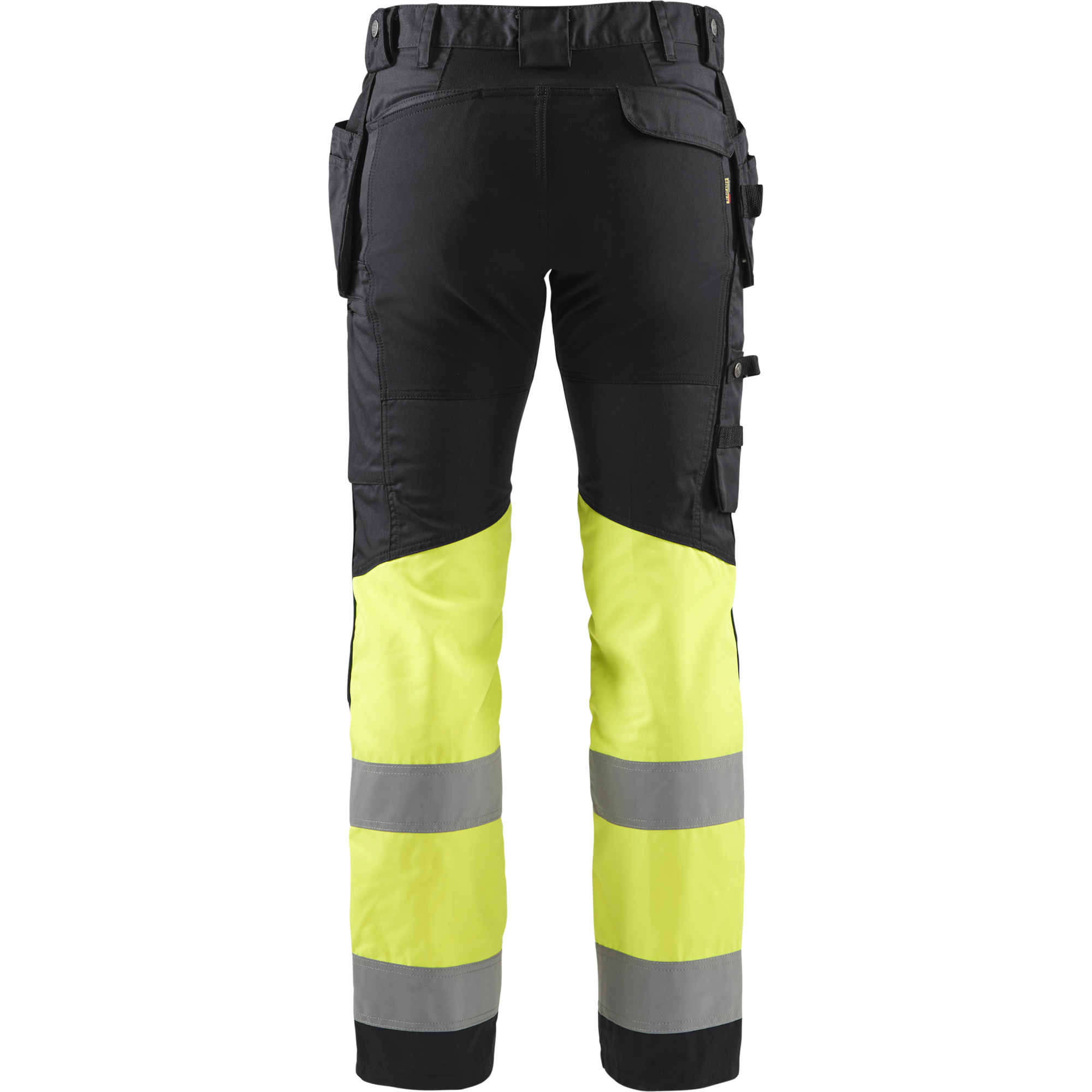 Blaklader High Vis Stretch Work Trousers, Black/Yellow (4)