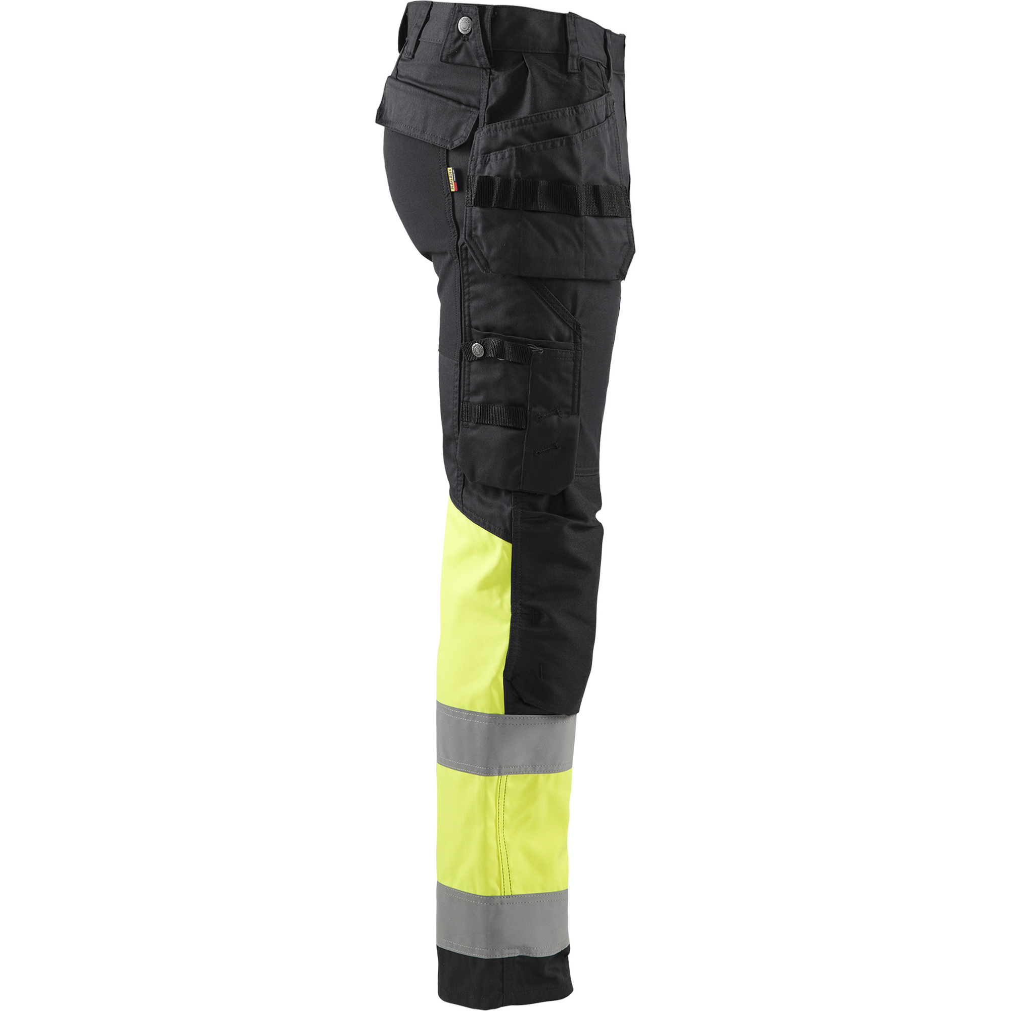 Blaklader High Vis Stretch Work Trousers, Black/Yellow (2)