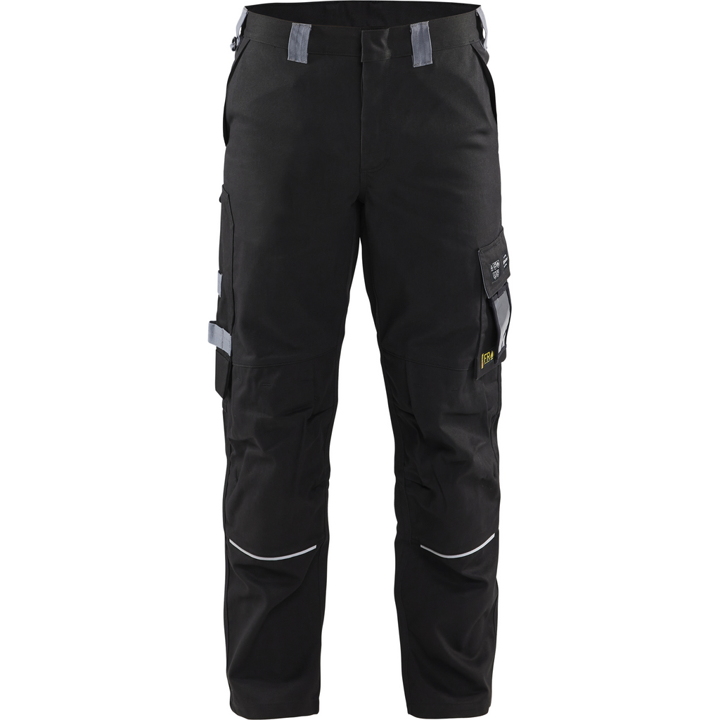 Blaklader Flame Resistant Work Trousers, Black/Grey