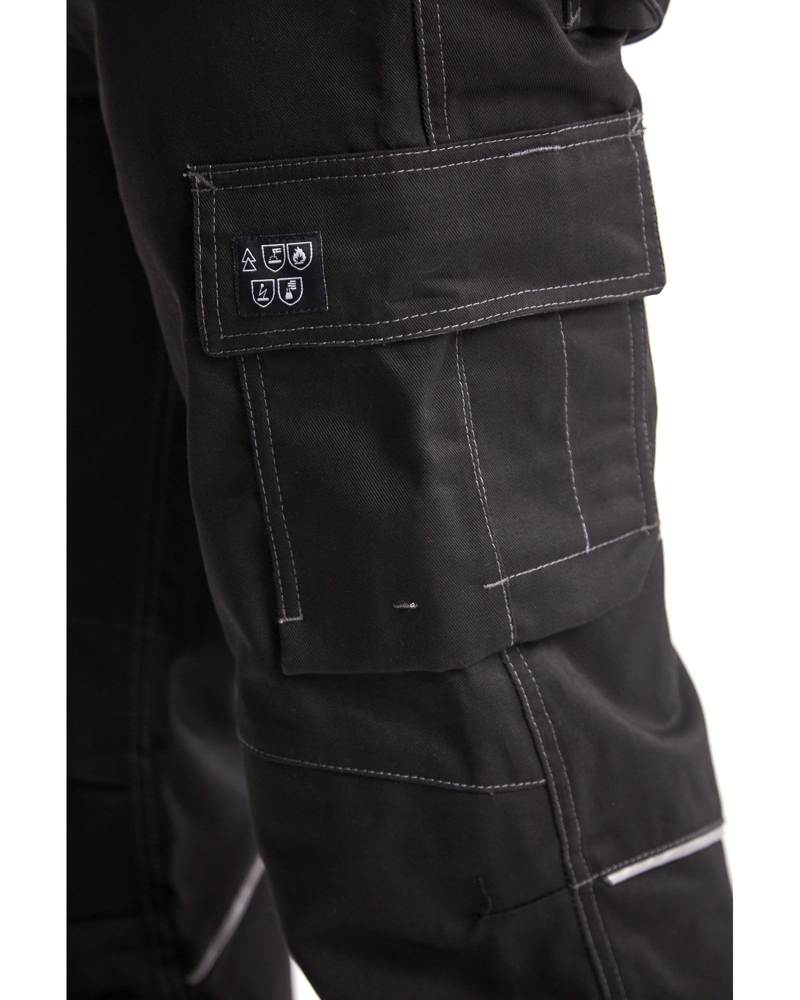 Blaklader Flame Resistant Work Trousers, Black/Grey (5)