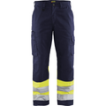 Blaklader High Vis Work Trousers, Navy/Yellow