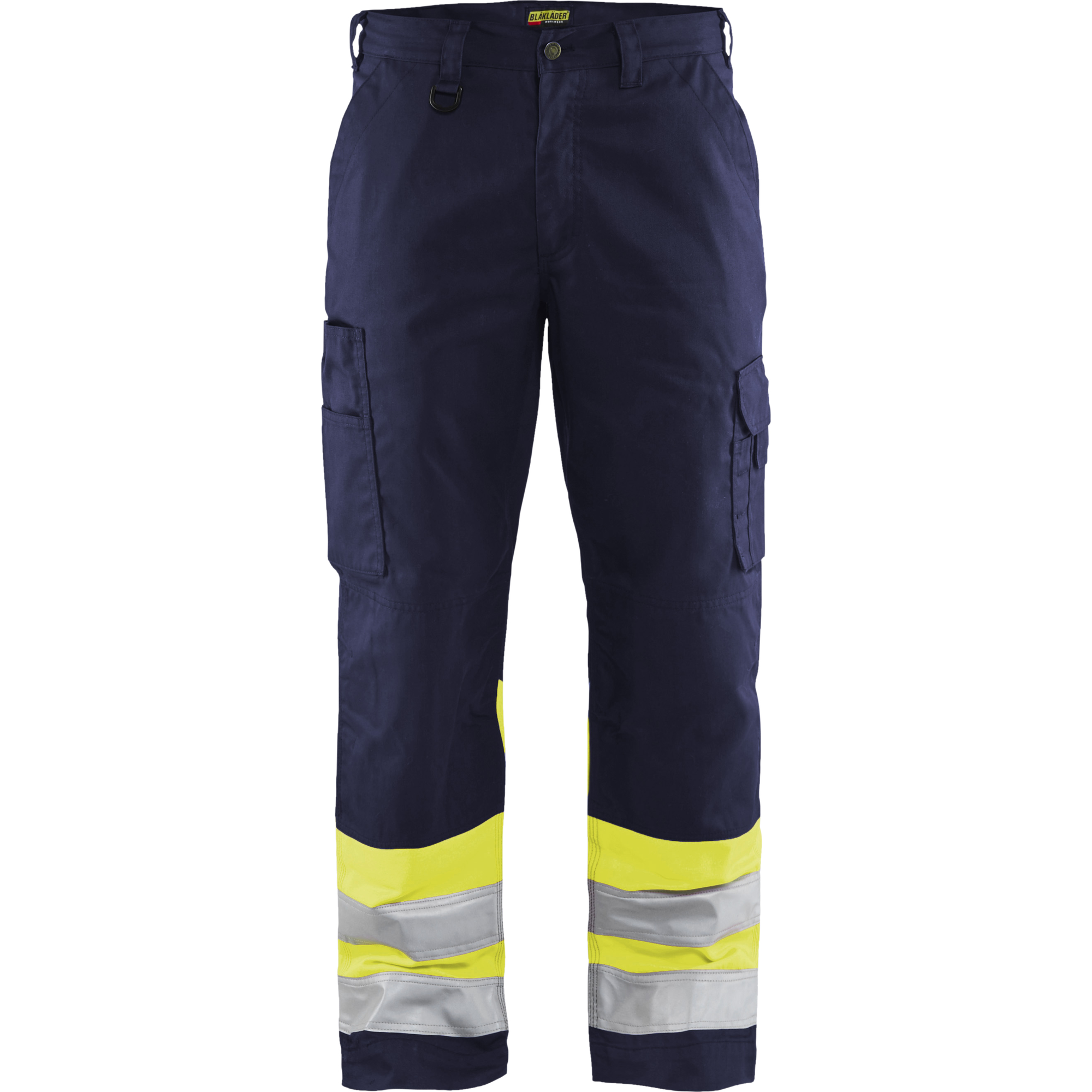 Blaklader High Vis Work Trousers, Navy/Yellow