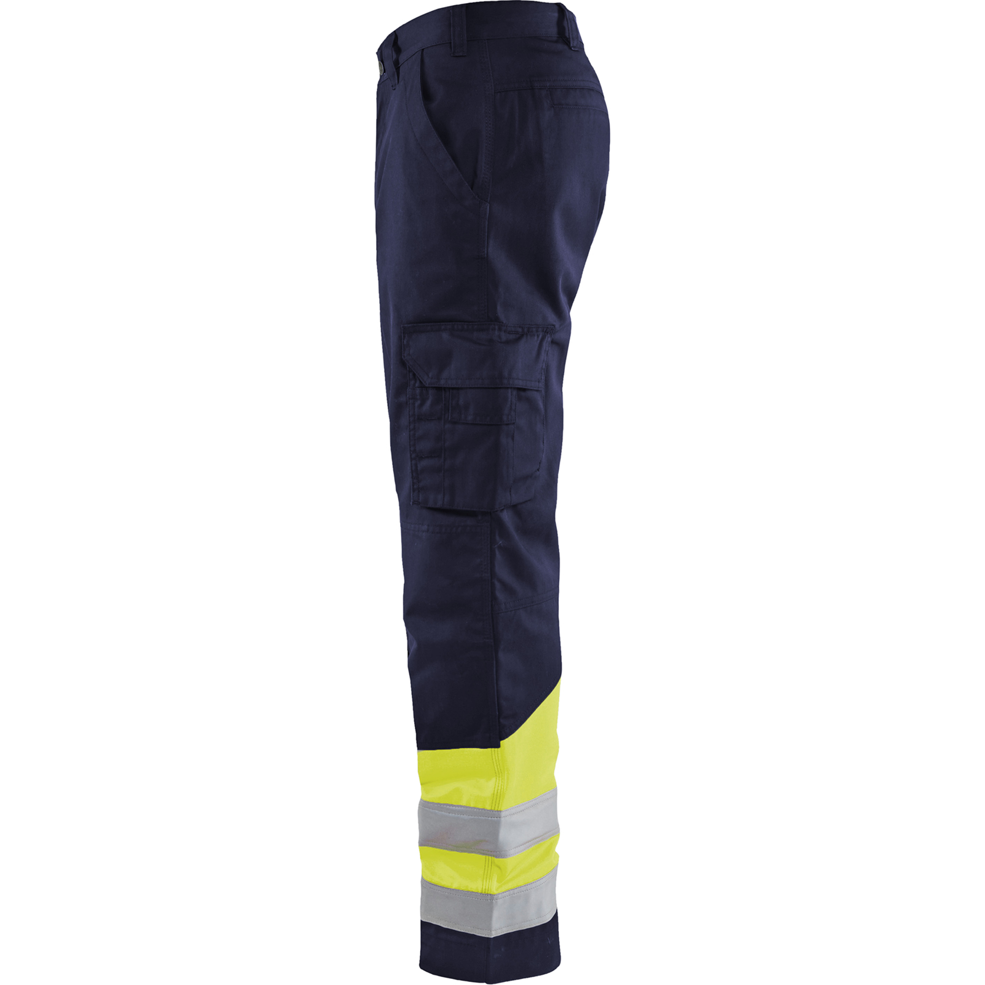 Blaklader High Vis Work Trousers, Navy/Yellow (3)