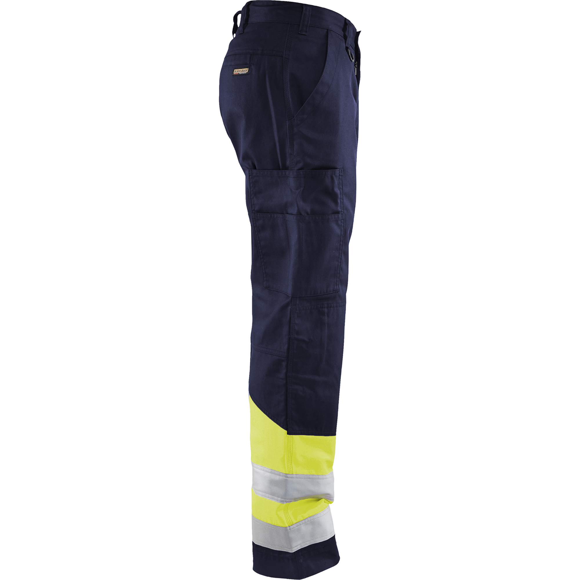 Blaklader High Vis Work Trousers, Navy/Yellow (2)