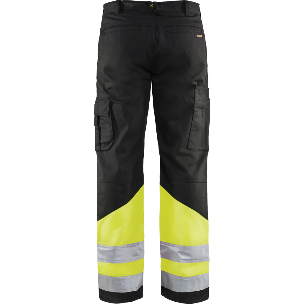 Blaklader High Vis Work Trousers, Black/Yellow (4)