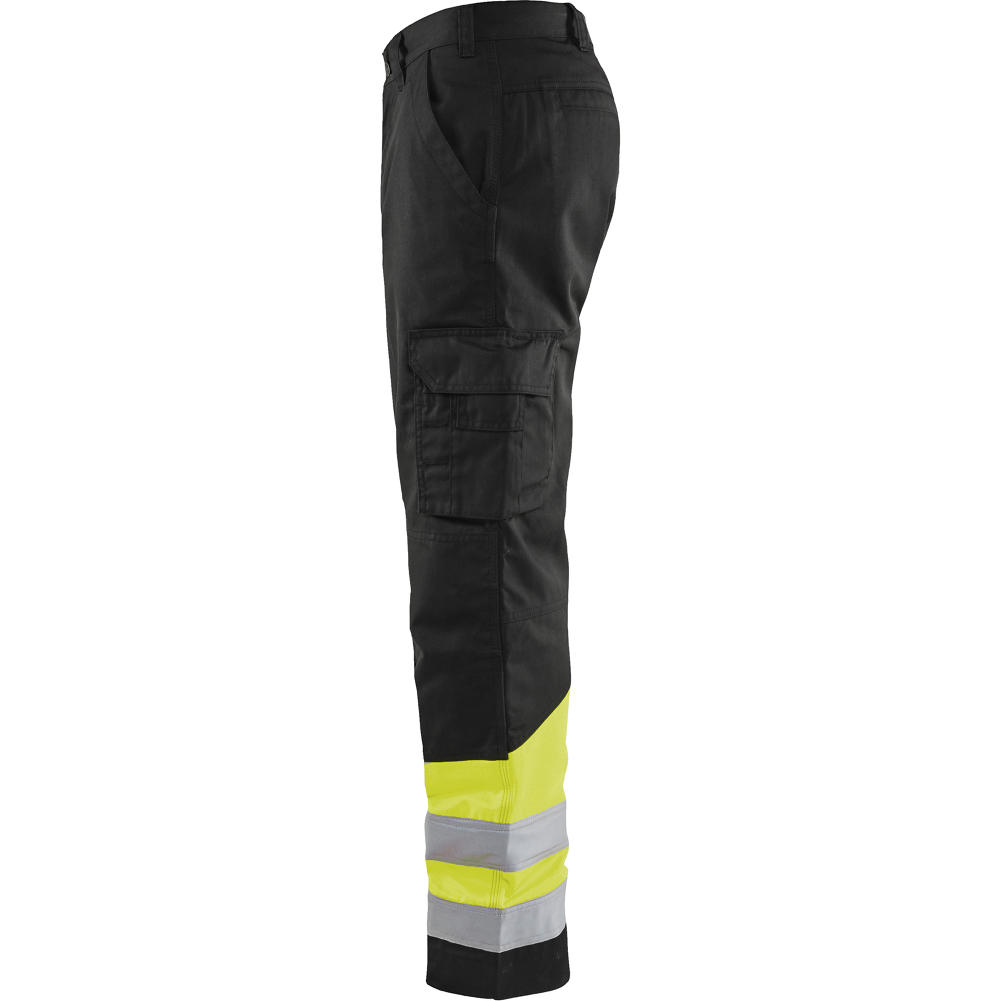 Blaklader High Vis Work Trousers, Black/Yellow (3)