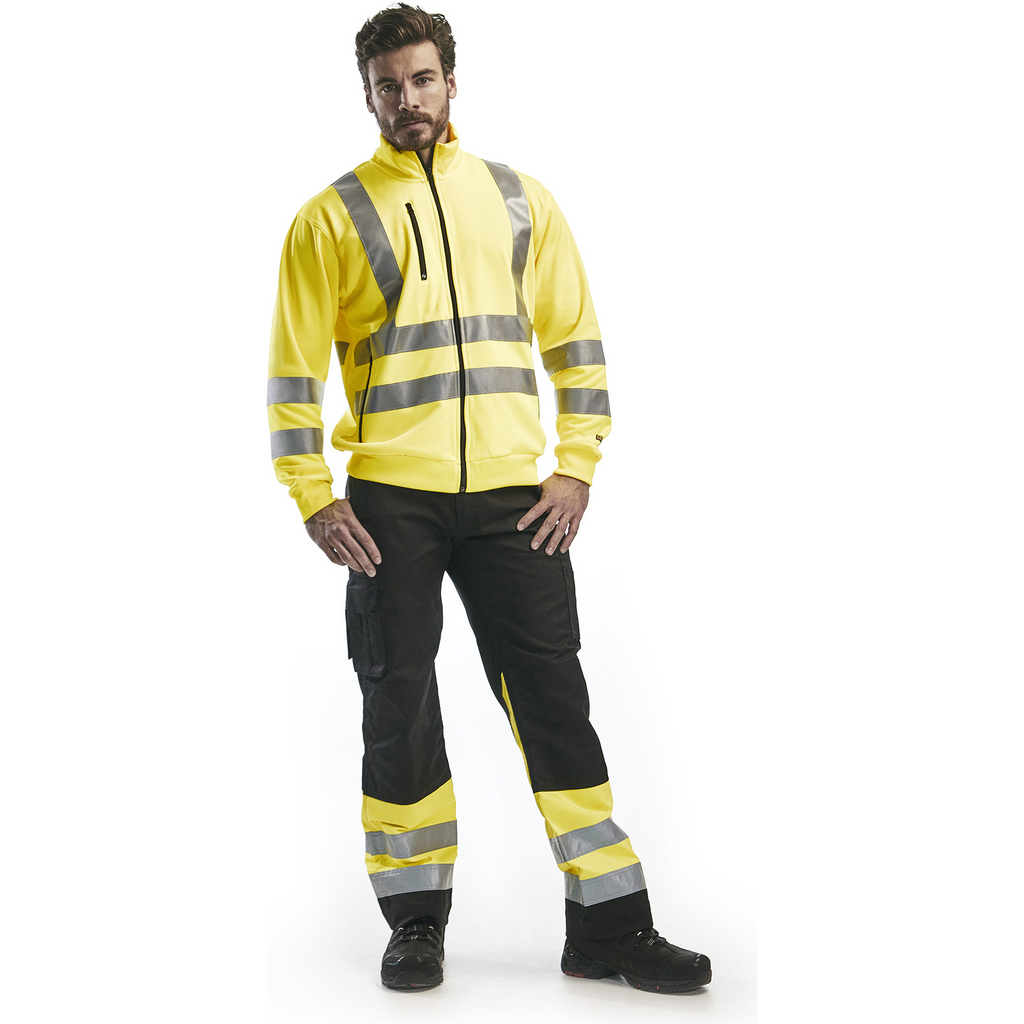 Blaklader High Vis Work Trousers, Black/Yellow (5)