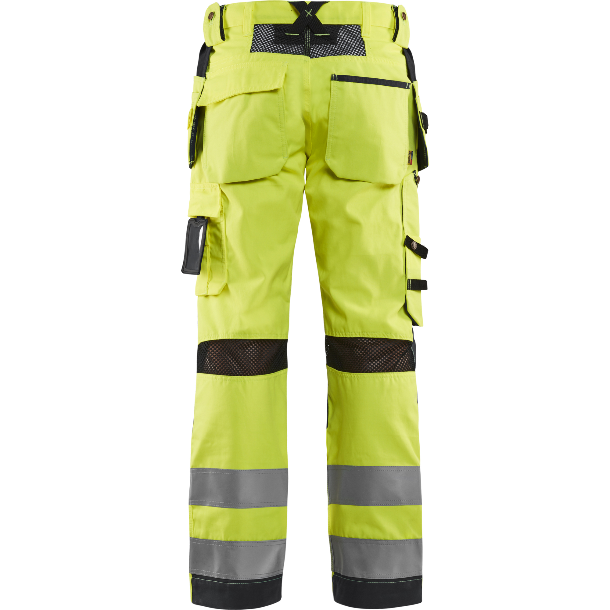 Blaklader High Vis Work Trousers with Ventilation, Yellow/Black (4)