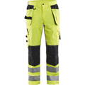 Blaklader High Vis Work Trousers with Ventilation, Yellow/Black