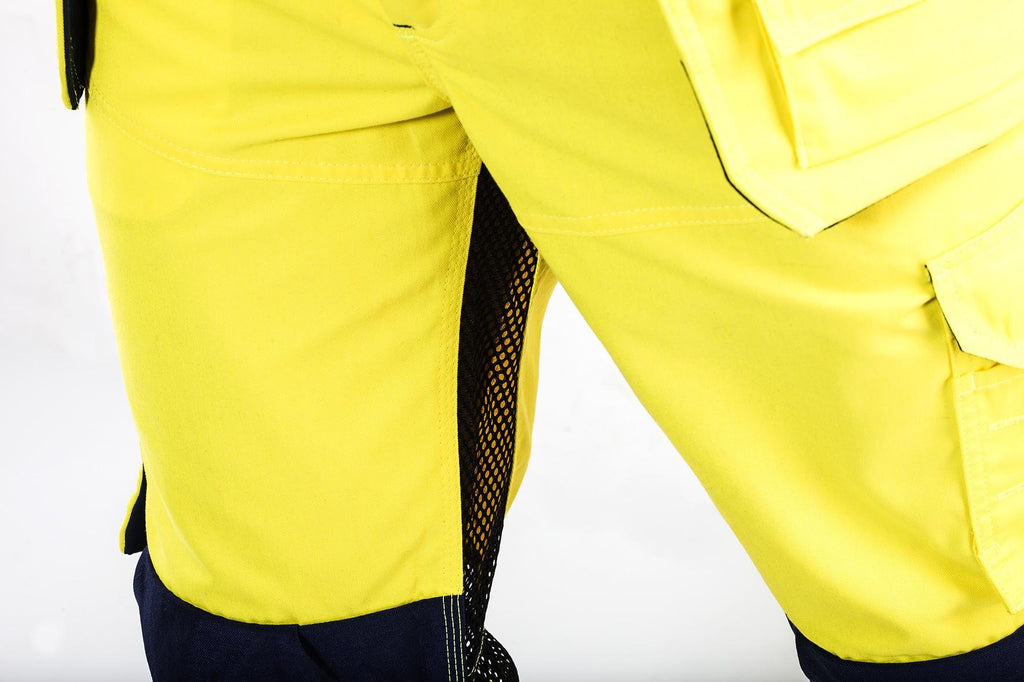 Blaklader High Vis Work Trousers with Ventilation, Yellow/Black (8)