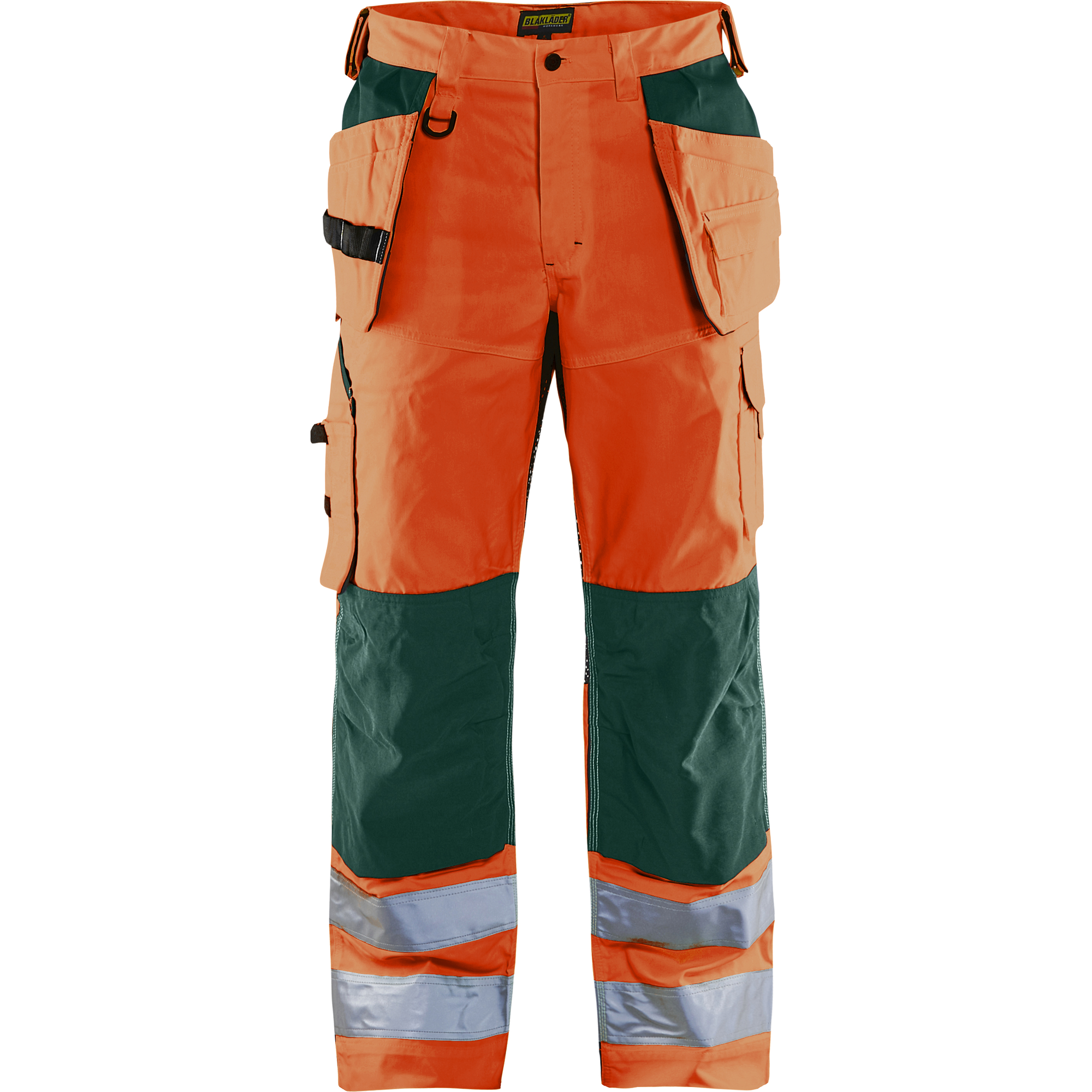 Blaklader High Vis Work trousers with ventilation effect, orange/green