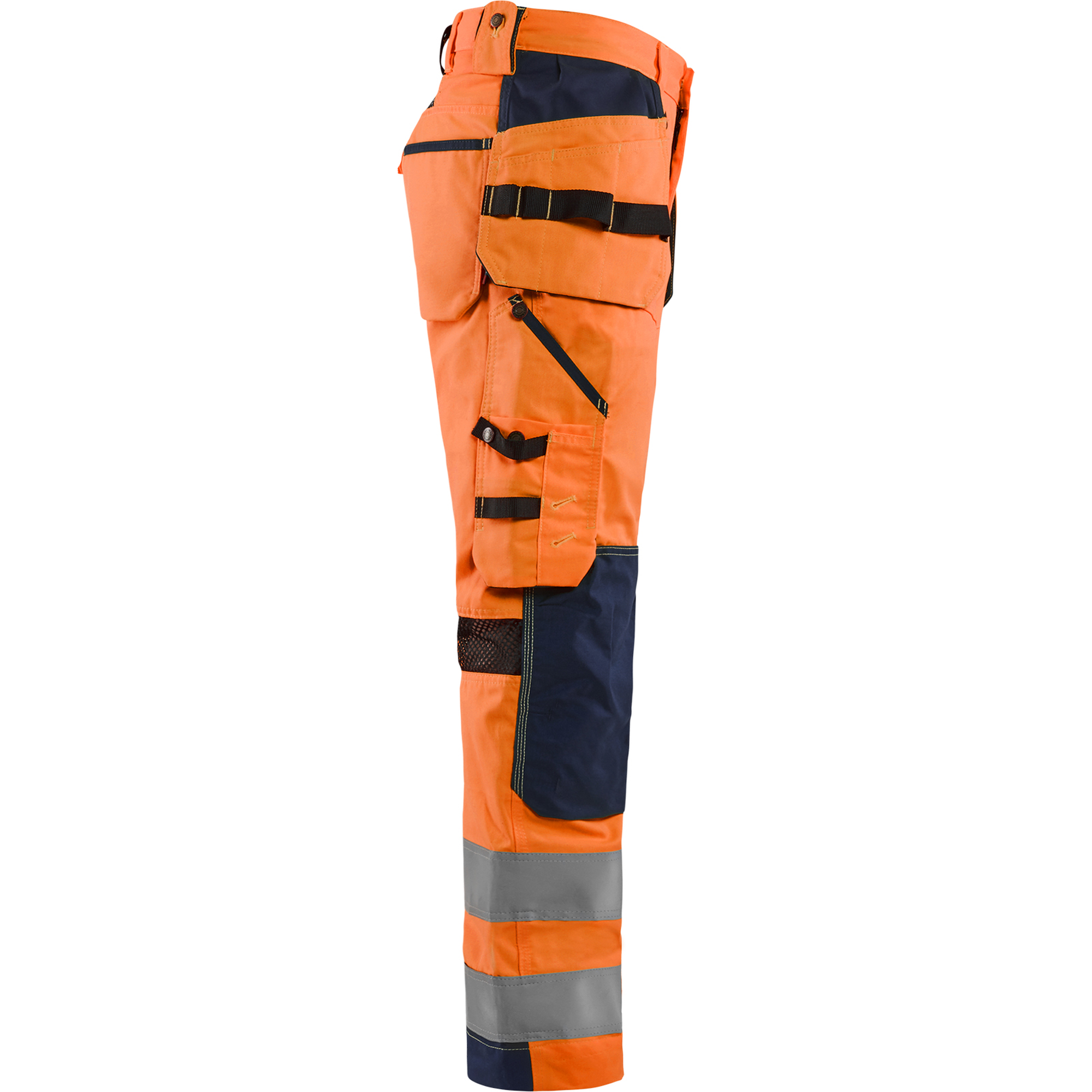Blaklader High Vis Work Trousers with Ventilation Effect, Orange/Navy Blue (2)