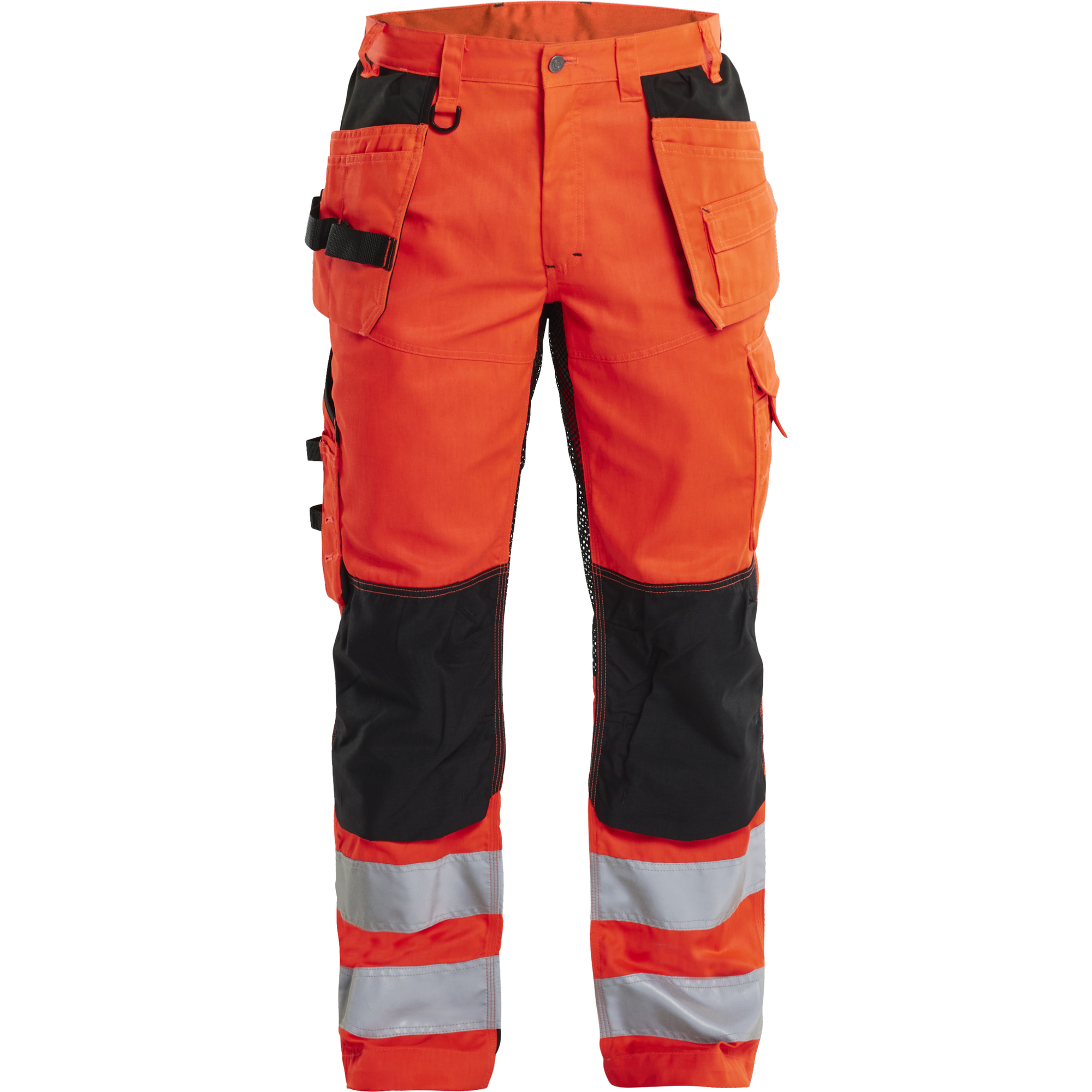 Blaklader High Vis Work Trousers with Ventilation Effect, Red/Black