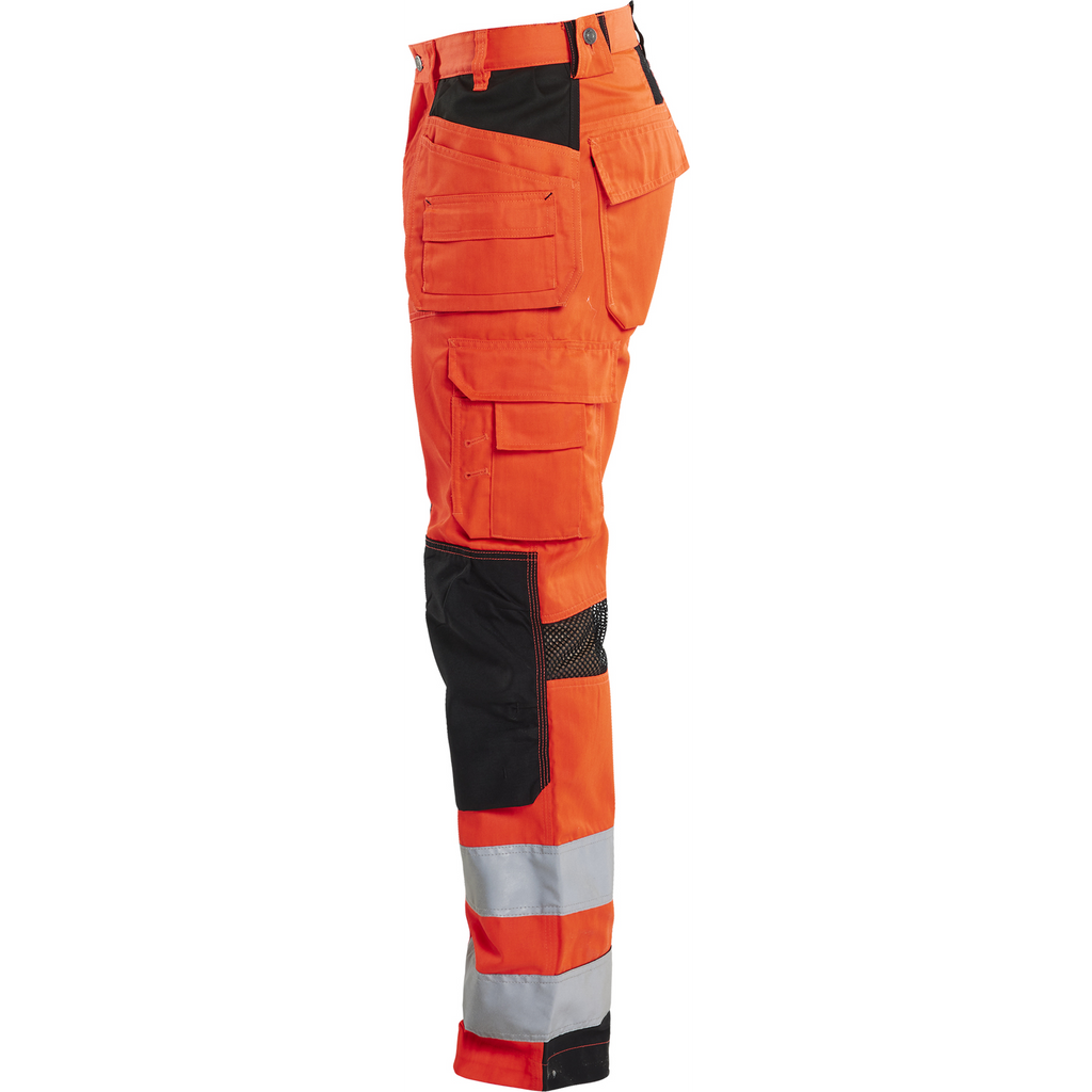 Blaklader High Vis Work Trousers with Ventilation Effect, Red/Black (3)