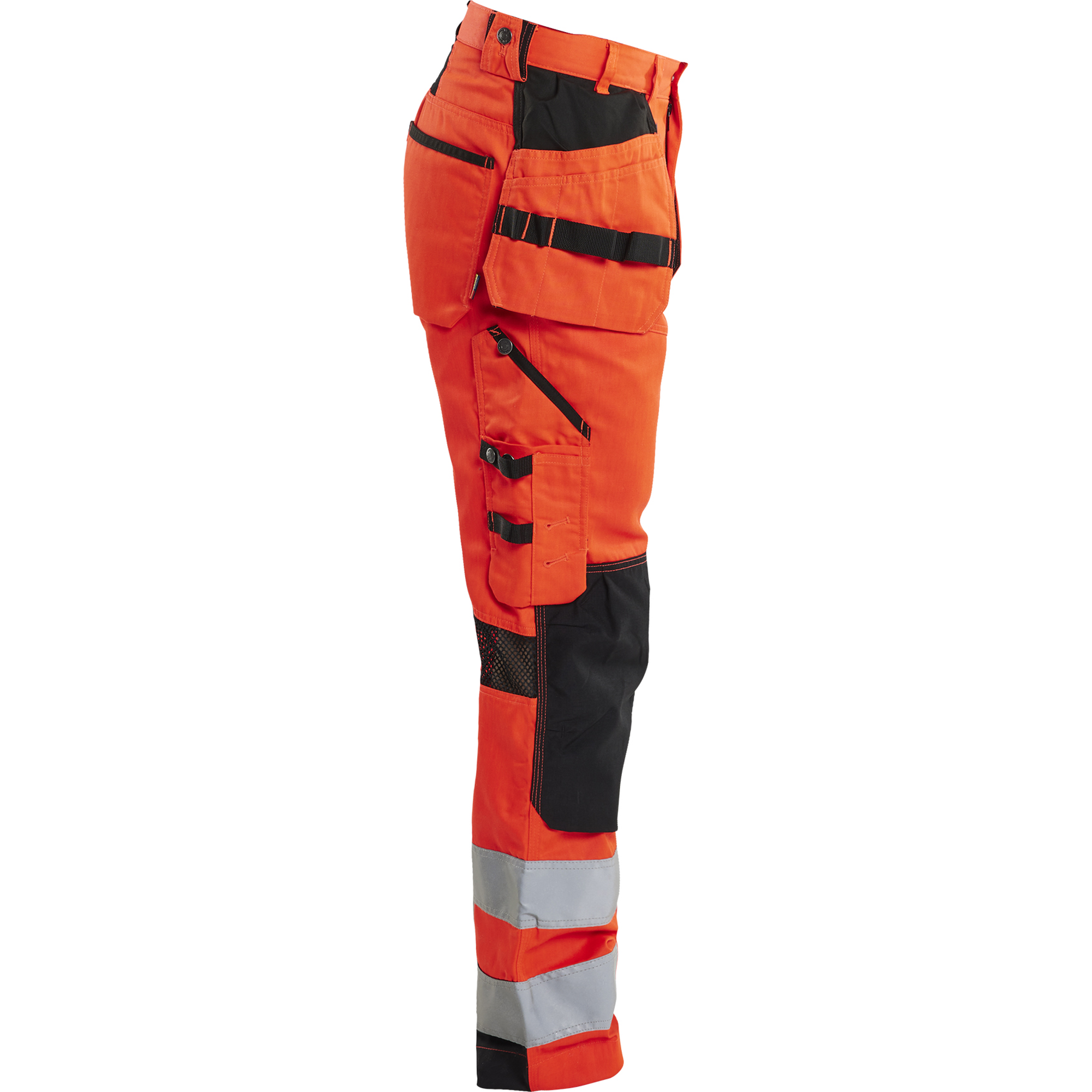 Blaklader High Vis Work Trousers with Ventilation Effect, Red/Black (2)