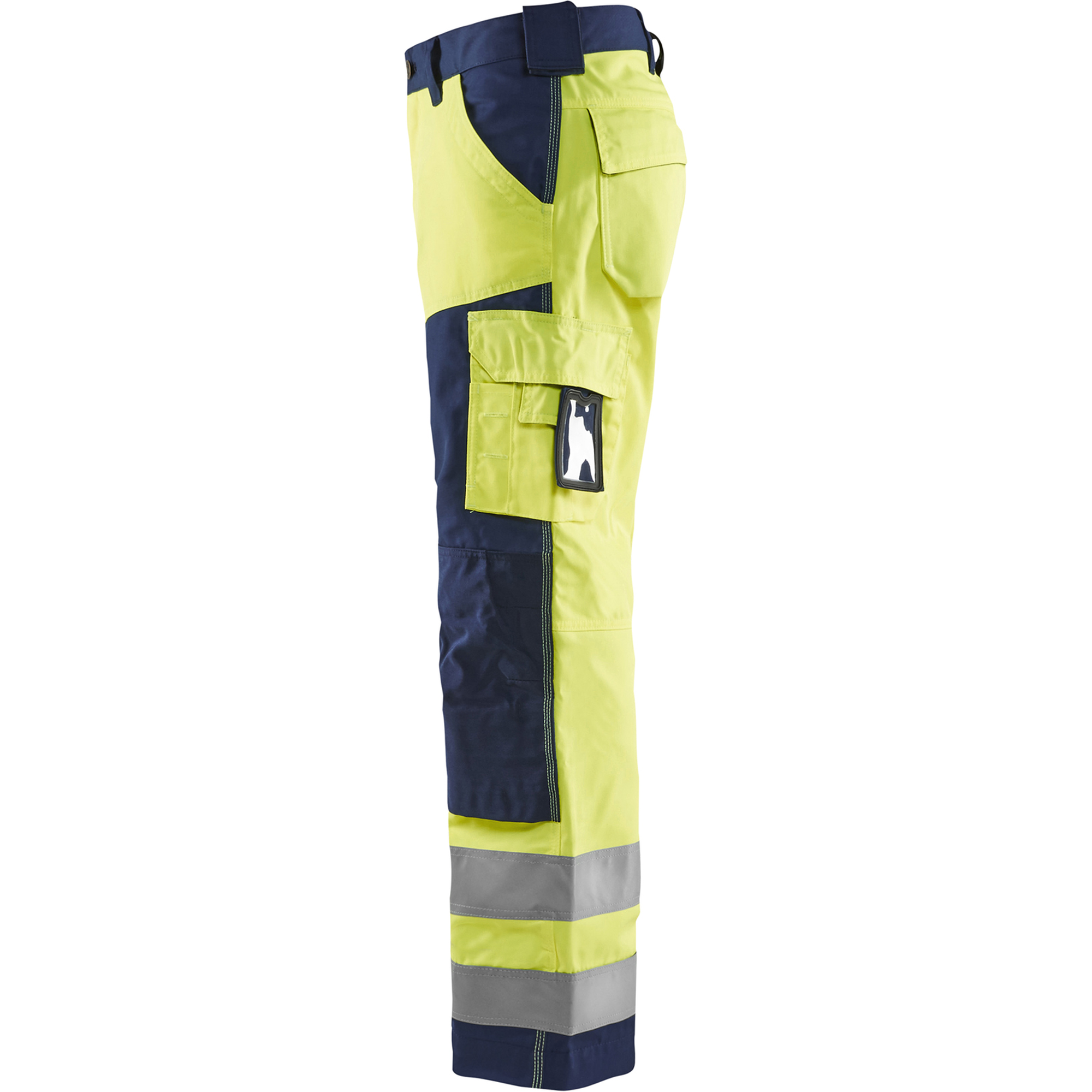 Blaklader High Vis Work Trousers, Yellow/Navy Blue (3)