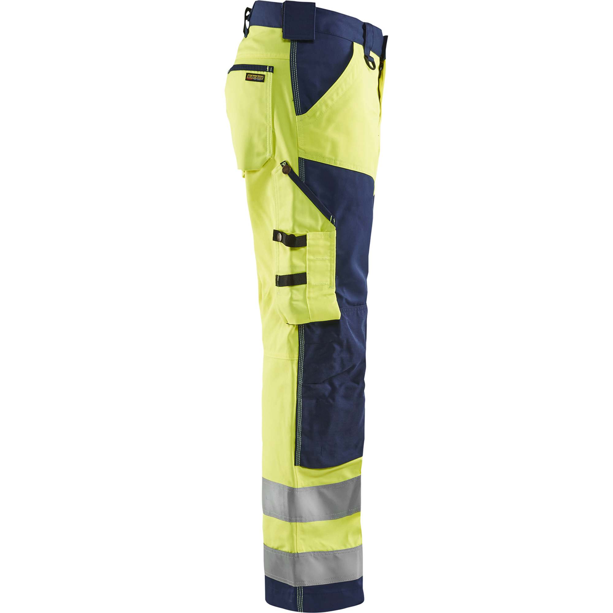 Blaklader High Vis Work Trousers, Yellow/Navy Blue (2)