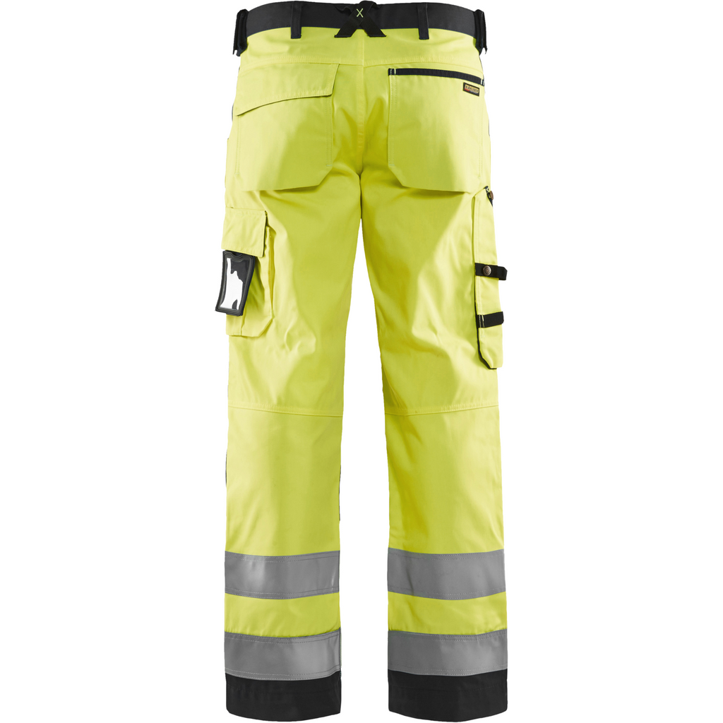 Blaklader High Vis Work Trousers, Yellow/Black (4)