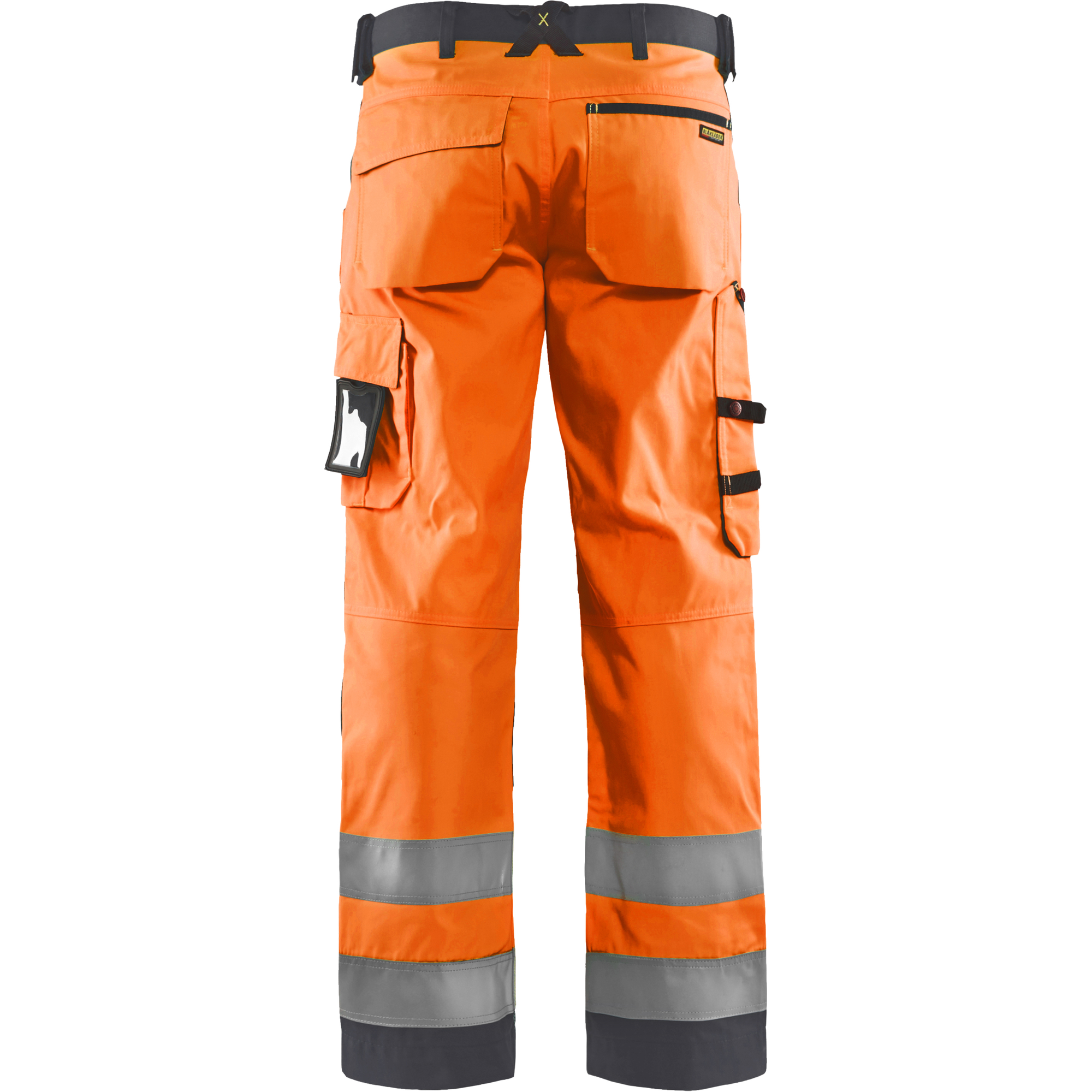 Blaklader High Vis Work Trousers, Orange/Medium Grey (4)